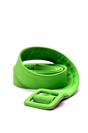 Green belt isolated on whiteの写真素材