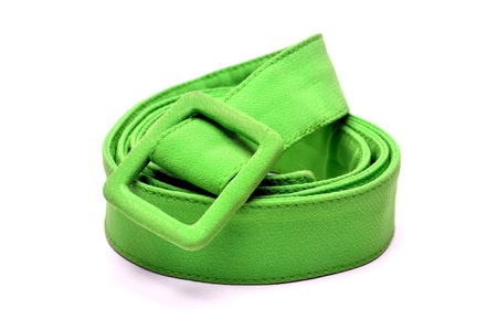 Green belt isolated on whiteの写真素材