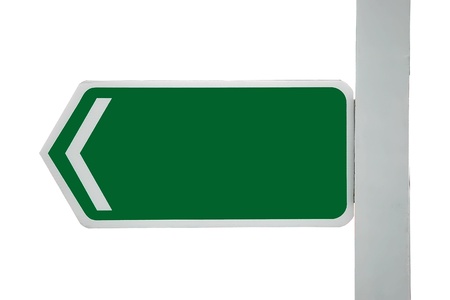 Wooden direction sign isolated on whiteの写真素材