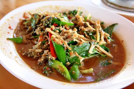 Thai food ,Fried shellfishの写真素材