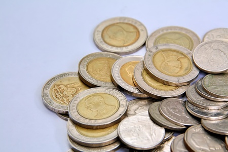 Thai coins isolatedの写真素材