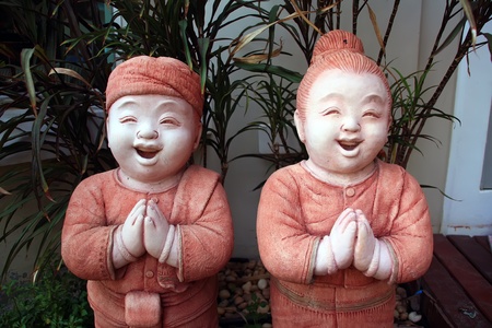 Statues in the park のeditorial素材