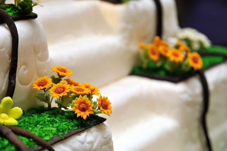 Flowers cake decorationの写真素材