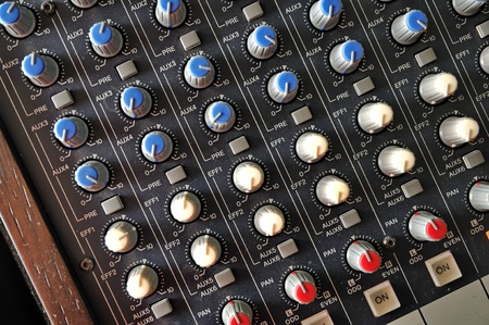 Part of an audio sound mixer