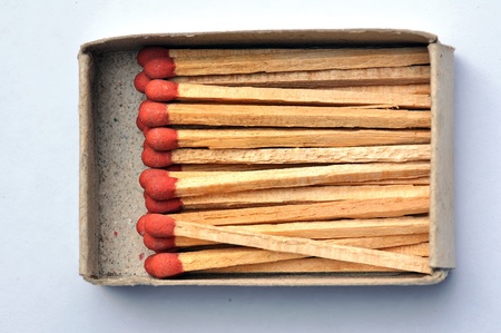 Group of matchstick on white 