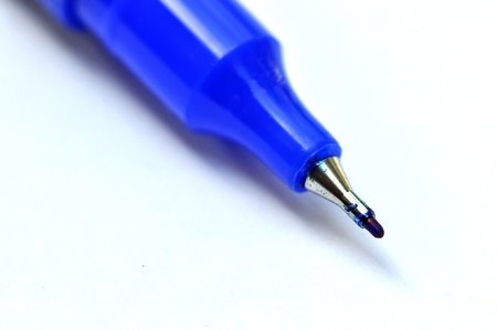 Blue marker isolated on white backgroundの写真素材