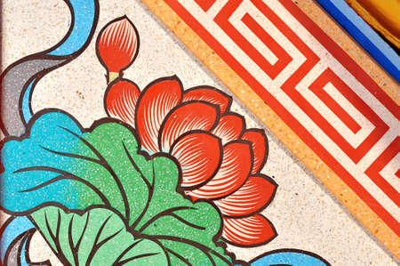 Art Chinese style painting of lotus flower