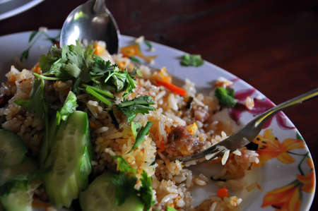 Fried Rice on plateの写真素材