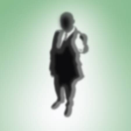 Silhouette of a business man. illustrationの写真素材