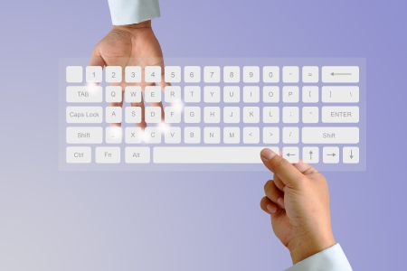 Hand on Keyboardの写真素材
