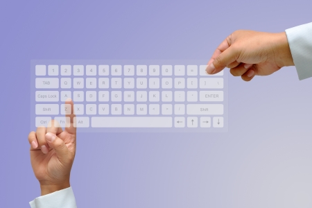 Hand on Keyboardの写真素材