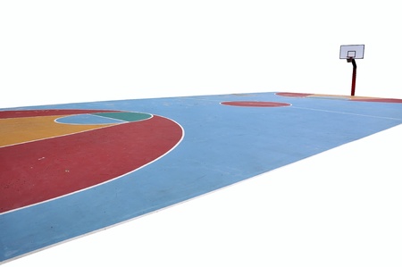Basketball court on the white backgroundの写真素材