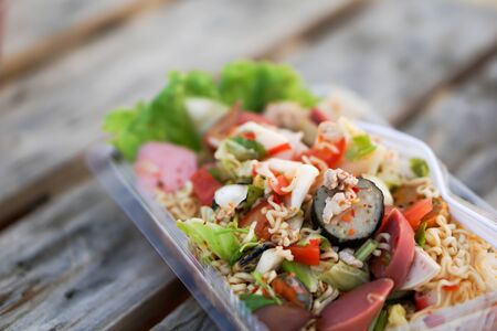 Noodle spicy saladの写真素材