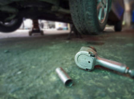 Car Wheel Disassembly Toolの写真素材