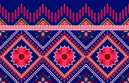 geometric pattern vector image with seamless background Suitable for printing on fabrics, textures, textiles, wallpaper, interior decoration, paper, patchwork.のイラスト素材