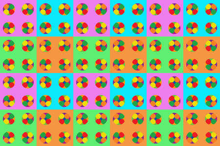 Seamless background multicolored glass beads geometric pattern Perfect for shredding fabrics, weaving, wallpaper, gift wrap or anything else you like.の写真素材