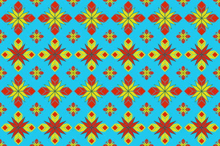 Geometric pattern Seamless Vector Background Suitable for printing into fabrics, woven fabrics, wallpaper, gift wrapping paper. or whatever you likeのイラスト素材