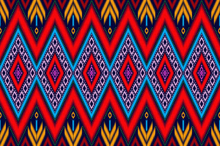 Seamless vector background, ikat pattern, suitable for destroying fabrics, textiles, wallpaper.のイラスト素材