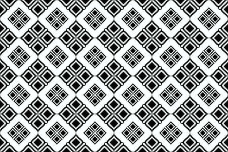 Geometric pattern traditional Design for background,carpet,wallpaper,clothing,wrapping,Batik,fabric,sarong,Vector illustration embroidery style.のイラスト素材