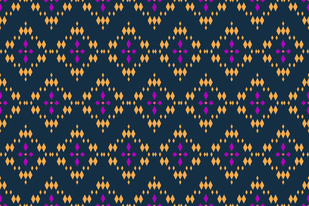 Seamless geometric pattern, For Clothes, Shirts, Dresses and other textile products. Handwoven Textiles Thai Traditional Textiles. Vector Imageのイラスト素材