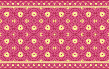 Simple geometric flower pattern seamless pattern Abstract Vector Background Suitable for printing on fabrics, clothing, wallpaper, and tiles.のイラスト素材