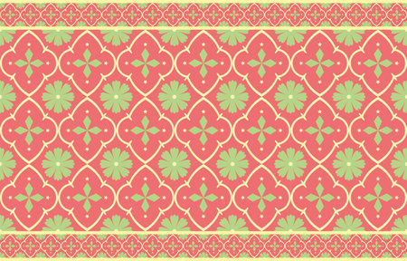 Vector floral seamless pattern abstract modern texture geometric flowers.のイラスト素材