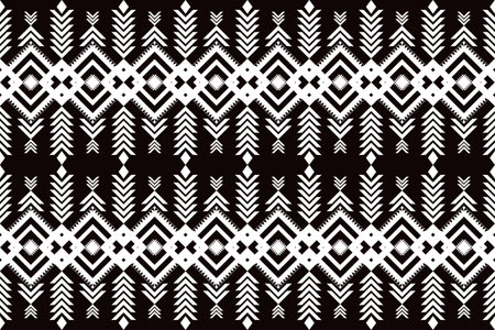 Geometric pattern black and white seamless vector patternのイラスト素材