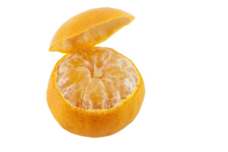 Sweet orange on white background  の写真素材