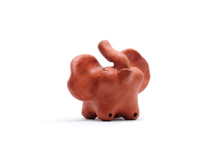 Baked clay elephantの写真素材