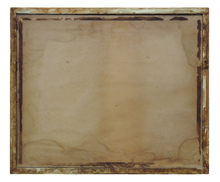 Vintage ruined picture frame on white backgroundの写真素材