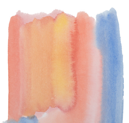 Abstract watercolor painting isolated on white background, (Background, Texture)の写真素材