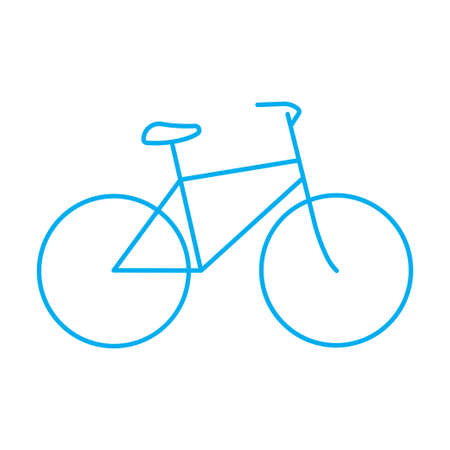 Bicycle line art icon. Bike minimal flat design styleのイラスト素材