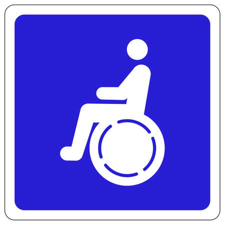 Handicapped man on wheelchair, Disabled patient signのイラスト素材
