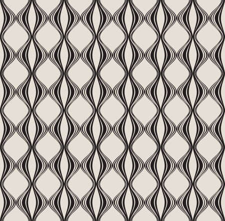 Modern stylish seamless pattern of Repeating wavy lines striped elements. vector backgroundのイラスト素材
