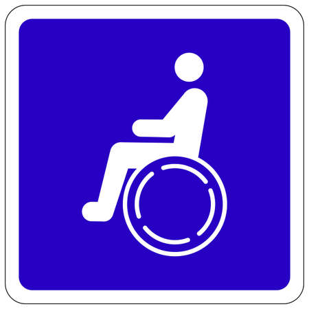 Handicapped man on wheelchair, Disabled patient signのイラスト素材