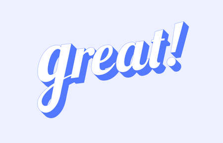 Great! Word speech bubble. Banner for business, marketing and advertising, Vector illustration