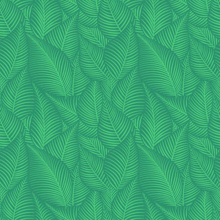 Green foliage seamless pattern, vector backgroundのイラスト素材