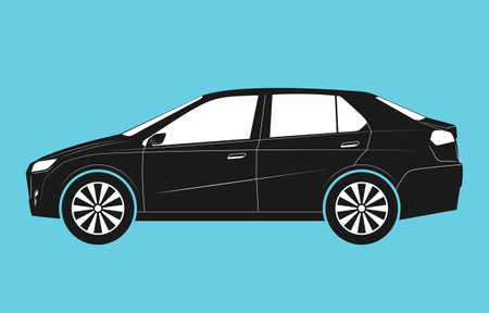 Car design, Side view of a car symbol, vectorのイラスト素材
