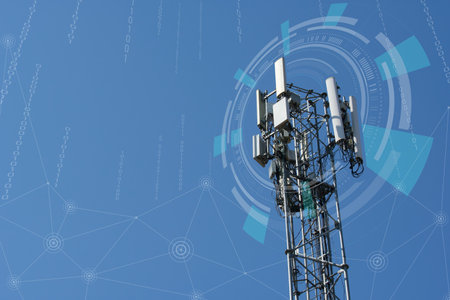 Cellular network tower or telecommunication tower for mobile phone calls, wireless internet access....
