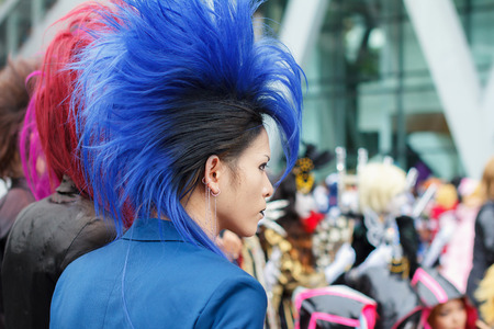 BANGKOK, THAILAND - AUGUST 30: Thai cosplayers dress as the characters from cartoon and game in Japan festa in Bangkok on August 30, 2014 at Central World, Bangkok, Thailandのeditorial素材