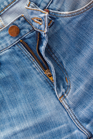 Jeans texture with zipperの写真素材