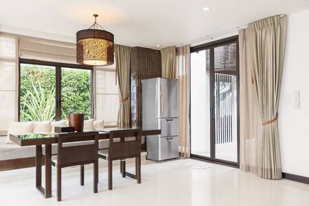 Modern living room interiorのeditorial素材