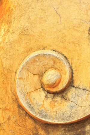 Abstract background texture cement wall in orange yellow tone. Grunge wall texture in orange yellow tone. Cement texture and background with copy space for text or image.の写真素材