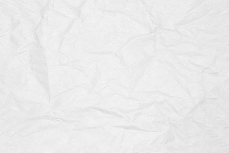 Recycled crumpled white paper texture, paper background for design with copy space for text or image.の写真素材