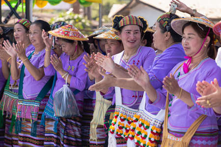 Thoet Thai, Chiang Rai - THAILAND, November 27, 2019 : Group of Shan or Tai Yai (ethnic group living...