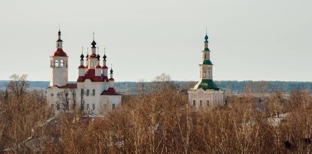 Ancient Russian city of Totma in Vologda regionの写真素材