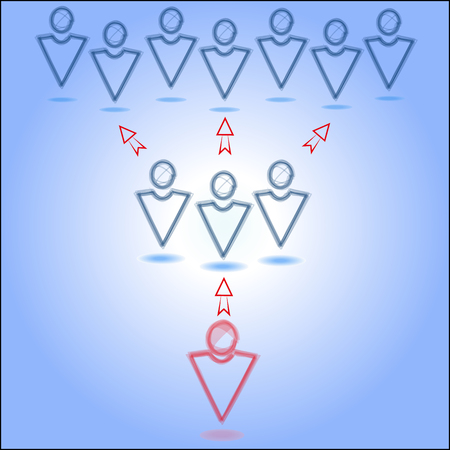 Symbolic image information is transmitted between humansのイラスト素材