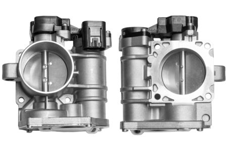 vehicle throttle is isolated on a white background