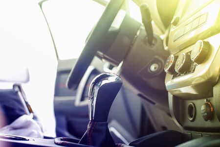 Saloon car at a small depth of fieldの写真素材