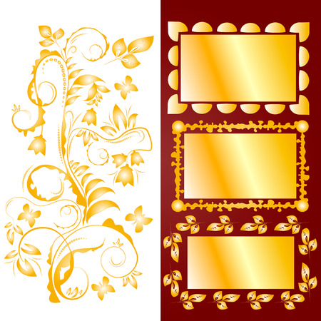 Ornamental design elements and framesのイラスト素材
